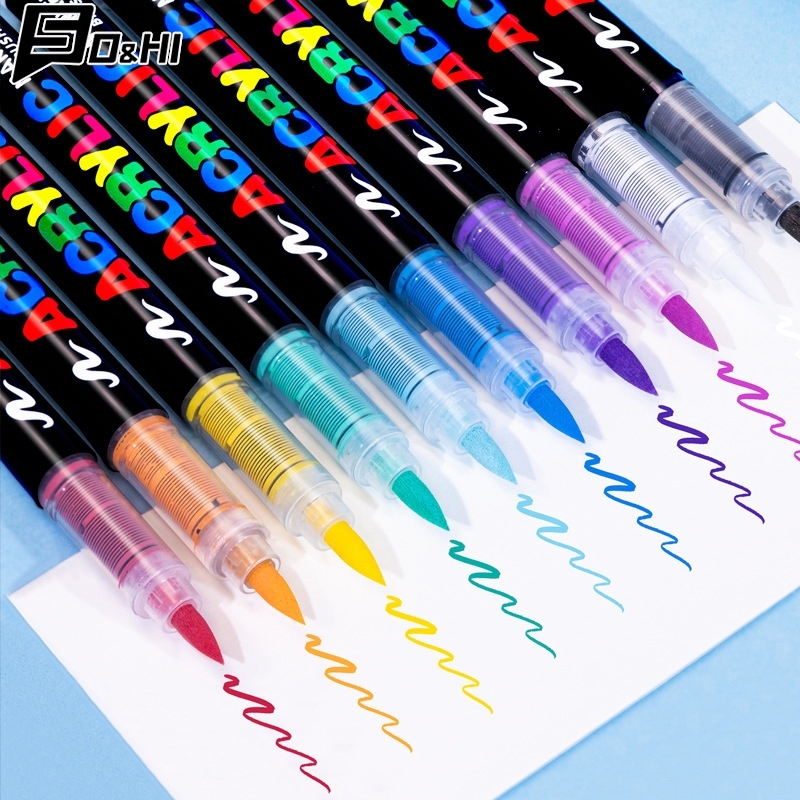 Copic Marker Sketch - 1 ชิ้น Liquid อะคริลิค Marker ปากกาแปรงทาสีปากกาภาพวาดหินเซรามิคแก้วไม้ผ้าใบวาด