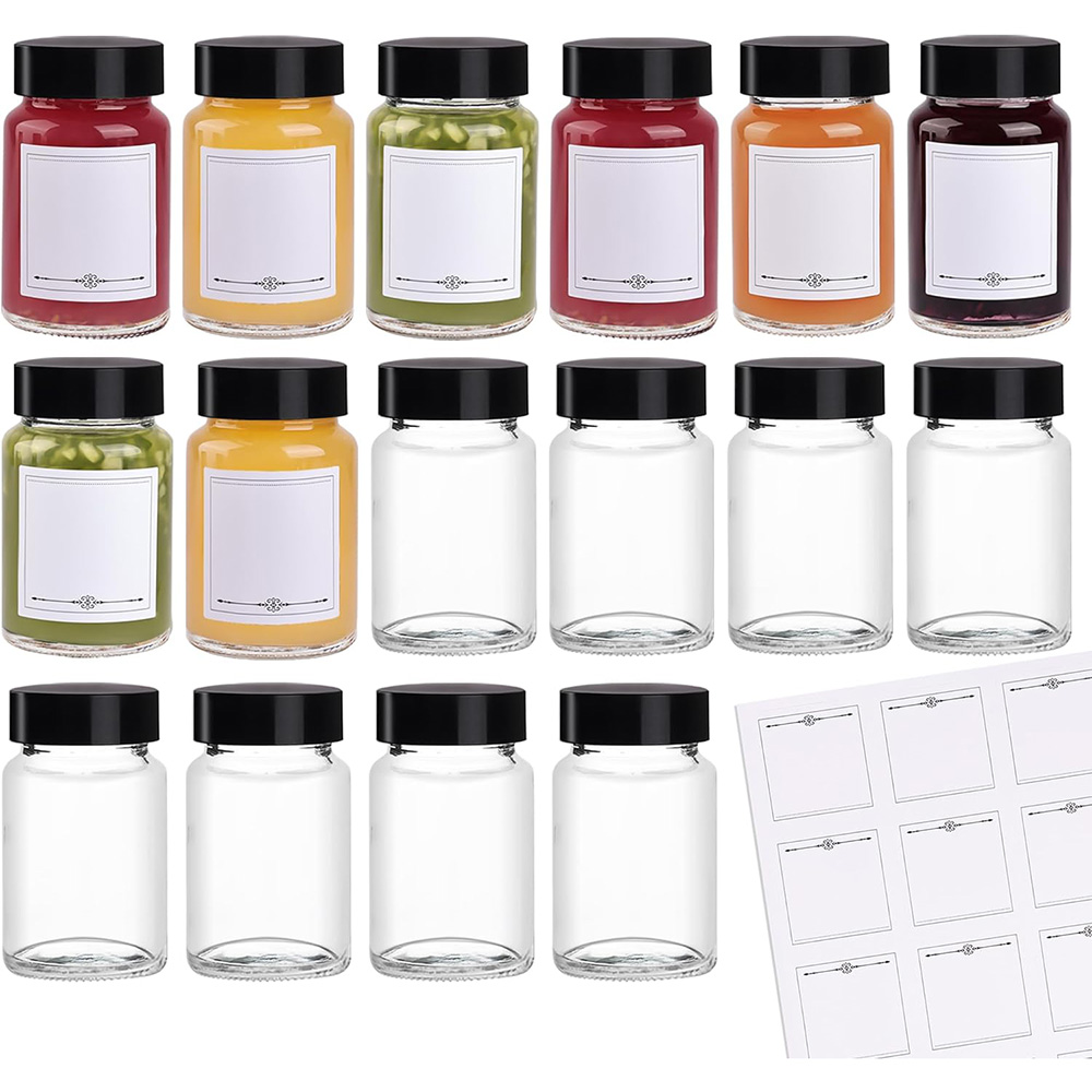 Mason Jar 8Oz - ขวดแก้วช็อตขนาด2ออนซ์ขวดแก้วปากกว้าง60มล. สำหรับขิงขวดแก้วใบเล็กกันรั่วสำหรับเดินทาง toples bening ขนาดเล็ก6/12แพ็ก