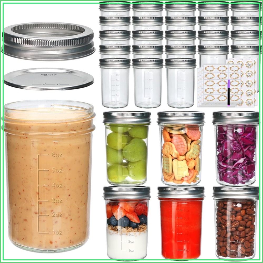 Mason Jar 8Oz - ชุดโหลแก้วใสขนาด 8 ออนซ์ จำนวน 30 ใบ
