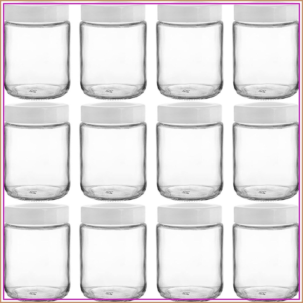 Mason Jar 8Oz - ชุดโหลแก้วแบบมีฝาปิดสุญญากาศ ขนาด 8 ออนซ์ จำนวน 12