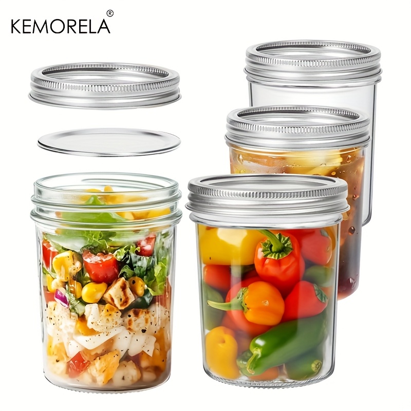 Mason Jar 8Oz - KEMORELA Mason Jars 350ML พร้อมฝาปิด 4PCS