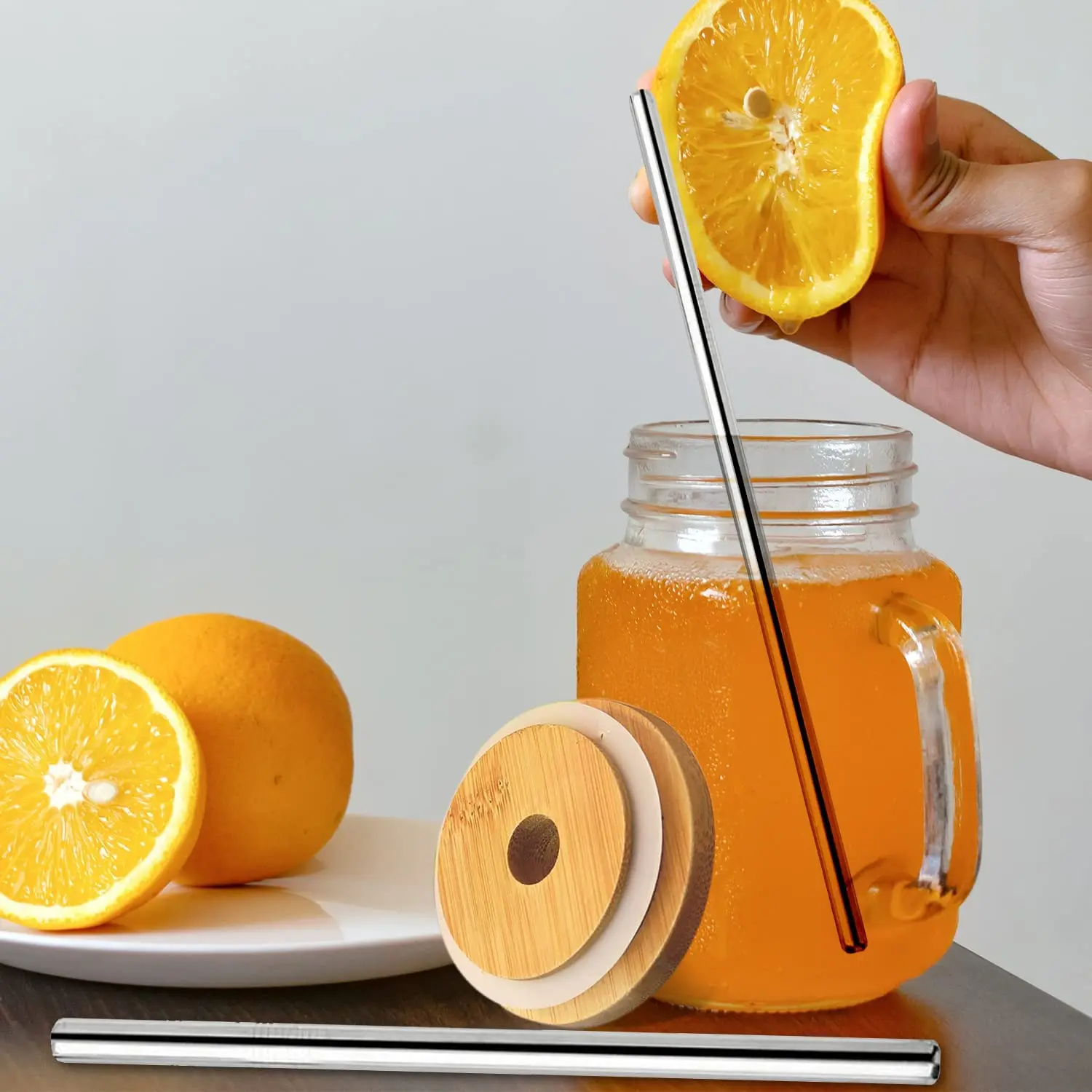 น้ําผลไม้แบบใช้ซ้ําได้แก้วน้ํา - Mason Jar 8Oz บทวิจารณ์และราคา
