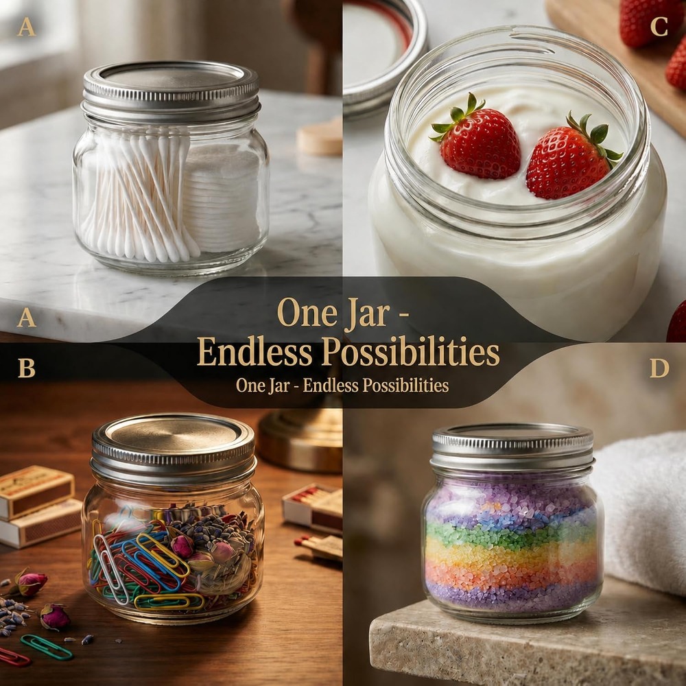ชุดโหลแก้วเมสัน 12 ใบ ขนาด 8 อ - Mason Jar 8Oz บทวิจารณ์และราคา