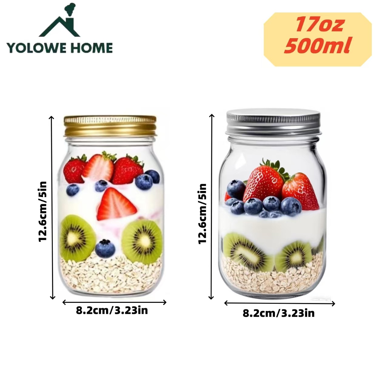 6 ชิ้น, 12 ชิ้น, 500 มล./16 ออ - Mason Jar 8Oz บทวิจารณ์และราคา