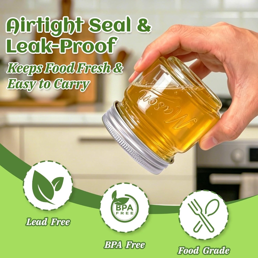 ขวดโหลแก้วขนาด 8 ออนซ์ พร้อมฝา - Mason Jar 8Oz บทวิจารณ์และราคา