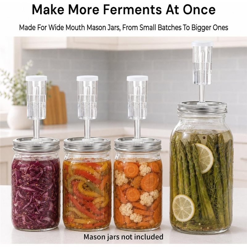 ฝาปิดสำหรับการหมัก DTEW สำหรับ - Mason Jar 8Oz บทวิจารณ์และราคา